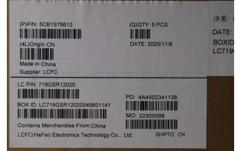 Lenovo 5CB1S76612 C-Cover with keyboard, Switzerland, Eclipse Black, White Backlight, Anodizing Sandblasting, UK