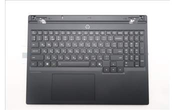 Lenovo 5CB1S76617 C-Cover with keyboard, Ukraine, Eclipse Black, White Backlight, Anodizing Sandblasting, US