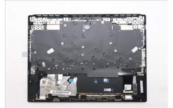 Lenovo 5CB1S76617 C-Cover with keyboard, Ukraine, Eclipse Black, White Backlight, Anodizing Sandblasting, US