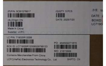 Lenovo 5CB1S76617 C-Cover with keyboard, Ukraine, Eclipse Black, White Backlight, Anodizing Sandblasting, US