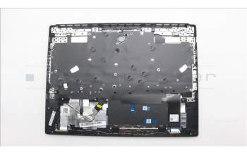 Lenovo 5CB1S76655 C-Cover with keyboard, French, Eclipse Black, White Backlight, Painting, US