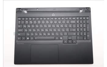 Lenovo 5CB1S76677 C-Cover with keyboard, Ukraine, Eclipse Black, White Backlight, Painting, US