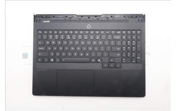 Lenovo 5CB1S76684 C-Cover with keyboard, US English Euro, Eclipse Black, White Backlight, US