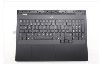 Lenovo 5CB1S76686 C-Cover with keyboard, UK English, Eclipse Black, White Backlight, UK