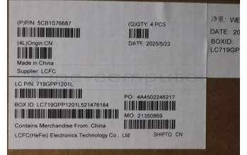 Lenovo 5CB1S76687 C-Cover with keyboard, French, Eclipse Black, White Backlight, US