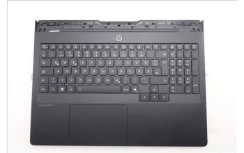 Lenovo 5CB1S76689 C-Cover with keyboard, German, Eclipse Black, White Backlight, UK