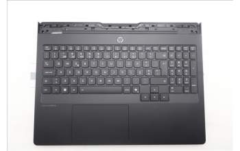 Lenovo 5CB1S76699 C-Cover with keyboard, Portuguese, Eclipse Black, White Backlight, UK