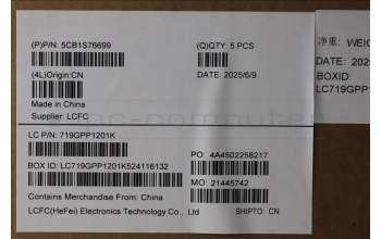 Lenovo 5CB1S76699 C-Cover with keyboard, Portuguese, Eclipse Black, White Backlight, UK