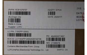 Lenovo 5CB1S76707 C-Cover with keyboard, Ukraine, Eclipse Black, White Backlight, US