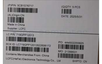 Lenovo 5CB1S76717 C-Cover with keyboard, French, Eclipse Black, RGB Backlight, US