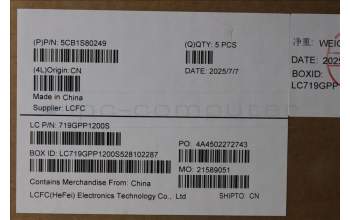 Lenovo 5CB1S80249 C-Cover with keyboard, Portuguese, Eclipse Black, RGB Backlight, UK