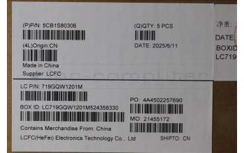 Lenovo 5CB1S80306 C-Cover with keyboard, Belgian, Luna Grey, Non_FingerPrint