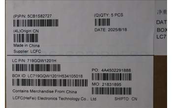 Lenovo 5CB1S82727 C-Cover with keyboard, Czech Slovakian, Luna Grey, Non-FingerPrint, UK