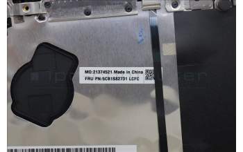 Lenovo 5CB1S82731 C-Cover with keyboard, US English Euro, Luna Grey, Non-FingerPrint, US