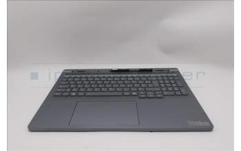 Lenovo 5CB1S82733 C-Cover with keyboard, French, Luna Grey, Non-FingerPrint, US