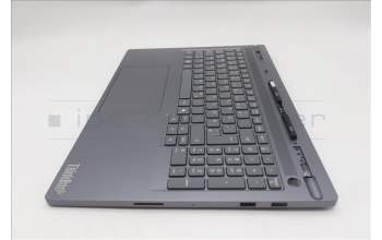 Lenovo 5CB1S82734 C-Cover with keyboard, German, Luna Grey, Non-FingerPrint, UK