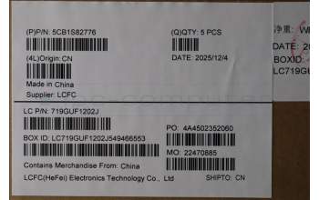 Lenovo 5CB1S82776 C-Cover with keyboard, French, Eclipse Black, RGB Backlight, Anodizing Sandblasting, US