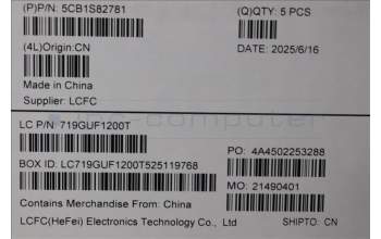 Lenovo 5CB1S82781 C-Cover with keyboard, Hebrew, Eclipse Black, RGB Backlight, Anodizing Sandblasting, US