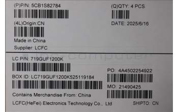 Lenovo 5CB1S82784 C-Cover with keyboard, Italian, Eclipse Black, RGB Backlight, Anodizing Sandblasting