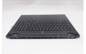 Lenovo 5CB1S82827 C-Cover with keyboard, UK English, Eclipse Black, RGB Backlight, Anodizing Sandblasting