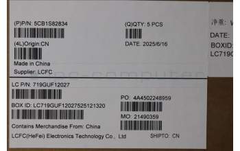 Lenovo 5CB1S82834 C-Cover with keyboard, English, Eclipse Black, Anodizing Sandblasting