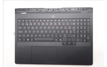 Lenovo 5CB1S87233 C-Cover with keyboard, Belgian, Eclipse Black, White Backlight