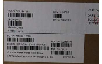 Lenovo 5CB1S87257 C-Cover with keyboard, Switzerland, Eclipse Black, White Backlight, UK