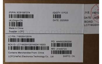 Lenovo 5CB1S87274 C-Cover with keyboard, Greek, Eclipse Black, RGB Backlight