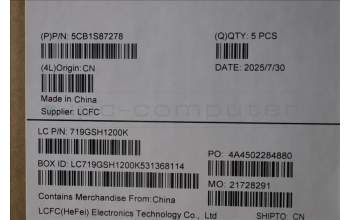 Lenovo 5CB1S87278 C-Cover with keyboard, Italian, Eclipse Black, RGB Backlight, UK