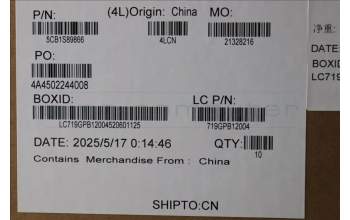 Lenovo 5CB1S89866 Cover, 83LY LCD, Hinge_165