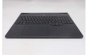 Lenovo 5CB1S89873 C-Cover with keyboard, Belgian, Eclipse Black, RGB Backlight, Anodizing Sandblasting