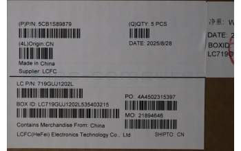 Lenovo 5CB1S89879 C-Cover with keyboard, French, Eclipse Black, RGB Backlight, Anodizing Sandblasting, US