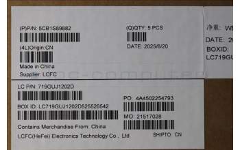 Lenovo 5CB1S89882 C-Cover with keyboard, German, Eclipse Black, RGB Backlight, Anodizing Sandblasting, UK