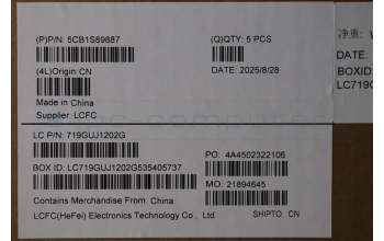 Lenovo 5CB1S89887 C-Cover with keyboard, Italian, Eclipse Black, RGB Backlight, Anodizing Sandblasting, UK