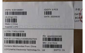 Lenovo 5CB1S89891 C-Cover with keyboard, Nordic, Eclipse Black, RGB Backlight, Anodizing Sandblasting, UK