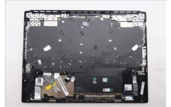 Lenovo 5CB1S89903 C-Cover with keyboard, Belgian, Eclipse Black, White Backlight, Anodizing Sandblasting