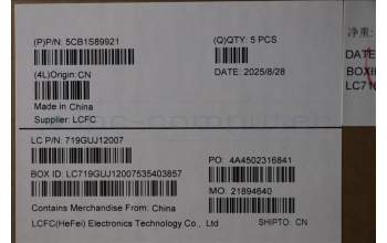 Lenovo 5CB1S89921 C-Cover with keyboard, Nordic, Eclipse Black, White Backlight, Anodizing Sandblasting, UK