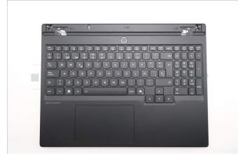 Lenovo 5CB1S89925 C-Cover with keyboard, Spanish, Eclipse Black, White Backlight, Anodizing Sandblasting, UK