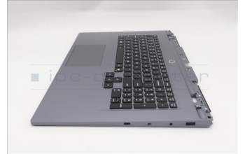Lenovo 5CB1S90378 C-Cover with keyboard, English, Luna Grey, White Backlight