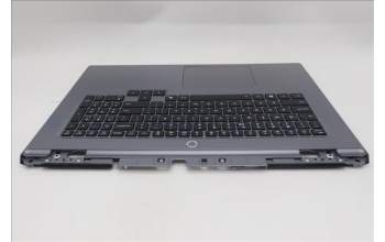 Lenovo 5CB1S90380 C-Cover with keyboard, US English Euro, Luna Grey, White Backlight, US