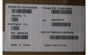 Lenovo 5CB1S90388 C-Cover with keyboard, Italian, Luna Grey, White Backlight, UK