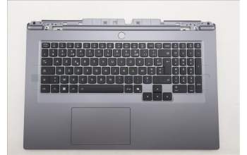 Lenovo 5CB1S90395 C-Cover with keyboard, French, Luna Grey, White Backlight