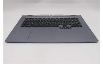 Lenovo 5CB1S90395 C-Cover with keyboard, French, Luna Grey, White Backlight, US