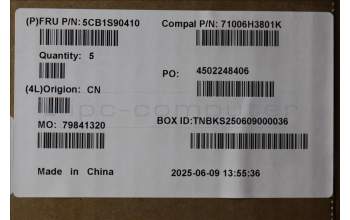 Lenovo 5CB1S90410 C-Cover with keyboard, US English Euro, Luna Grey, RGB Backlight