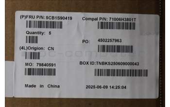 Lenovo 5CB1S90419 C-Cover with keyboard, Spanish, Luna Grey, RGB Backlight