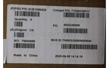 Lenovo 5CB1S90424 C-Cover with keyboard, Nordic, Luna Grey, RGB Backlight