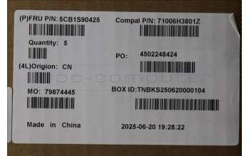 Lenovo 5CB1S90425 C-Cover with keyboard, French, Luna Grey, RGB Backlight