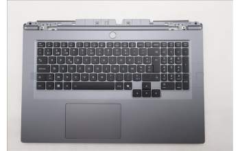 Lenovo 5CB1S90429 C-Cover with keyboard, Belgian, Luna Grey, RGB Backlight, UK