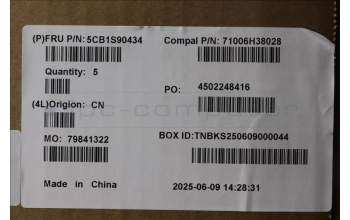 Lenovo 5CB1S90434 C-Cover with keyboard, Czech Slovakian, Luna Grey, RGB Backlight