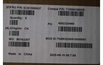 Lenovo 5CB1S90437 C-Cover with keyboard, Ukraine, Luna Grey, RGB Backlight, US